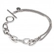 Italian Sterling Silver Rhodium Plated Chain Bracelet