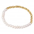 Italian Gold Plated Bead and Pearl Bracelet