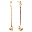 Italian Gold Plated Chain Dangle Earring