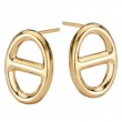 Italian Gold Plated Mariner Link Earrings