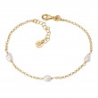 Italian Gold Plated Pearl Bracelet