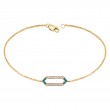 14kt Gold Plated Turquoise Enamel Bracelet