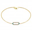 14kt Gold Plated Turquoise Enamel Bracelet