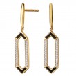 14kt Gold Plated Enamel Earrings