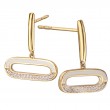 14kt Gold Plated Enamel Earrings