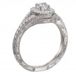 Split Shank Halo Diamond Ring