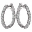 Ladies Fashion Diamond Hoop Earrings