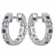 Diamond and Sapphire Huggie Earrings