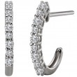 Ladies Diamond Hoop Earrings