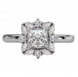 Semi-Mount Diamond Halo Engagement Ring