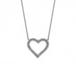 14KW 2-Row Diamond Heart Necklace
