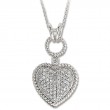 14KW Diamond Pavé Heart Pendant