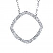 14KW Diamond Cushion Necklace