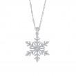 14KW Diamond Snowflake Pendant