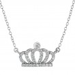 14KW Diamond Crown Necklace