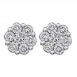 10KW 1 1/2ct Diamond Flower Earrings