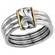Ladies Fashion Two-Toned Ring