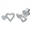 14KW Diamond Heart Earrings