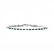 14KW Diamond & Emerald Bracelet