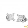 Men's Princess Cut Diamond Earrings