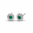14KW Emerald & Diamond Couture Earrings
