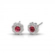 14KW Ruby & Diamond Couture Earrings