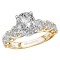 Diamond Band Semi-Mount Engagement Ring