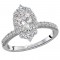 Lab Grown Diamond Halo Semi-Mount Diamond Ring