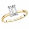 Diamond Hidden Halo Two-Tone Engagement Ring