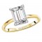 Diamond Hidden Halo Two-Tone Engagement Ring