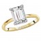 Diamond Hidden Halo Two-Tone Engagement Ring