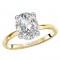 Diamond Hidden Halo Two-Tone Engagement Ring