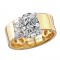 Bold Shank Semi-Mount Diamond Engagement Ring