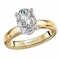 Hidden Halo Semi-Mount Diamond Engagement Ring