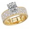 Broad Band Shank Semi-Mount Diamond Engagement Ring
