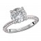 Knife Edge Banded Semi-Mount Diamond Engagement Ring