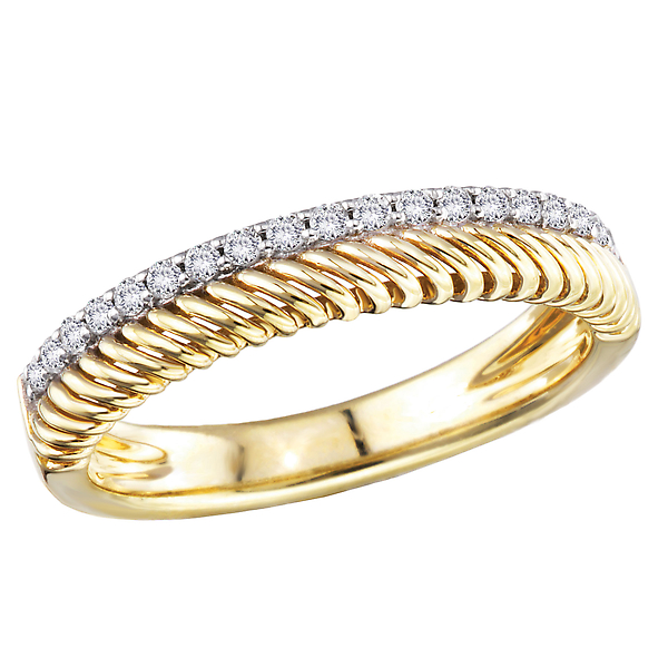 Two-Toned Diamond Ladies Fashion Ring