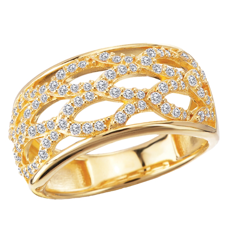 Open Weave Diamond Band