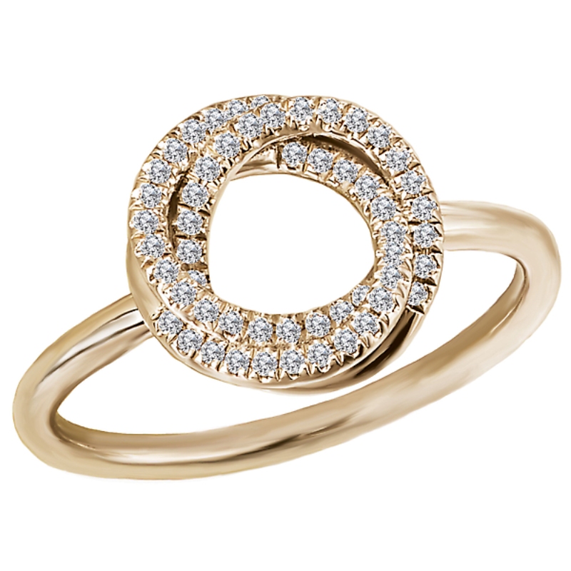 Ladies Fashion Diamond Circle Ring