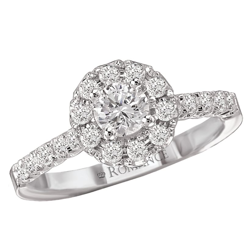 Halo Semi-Mount Diamond Ring