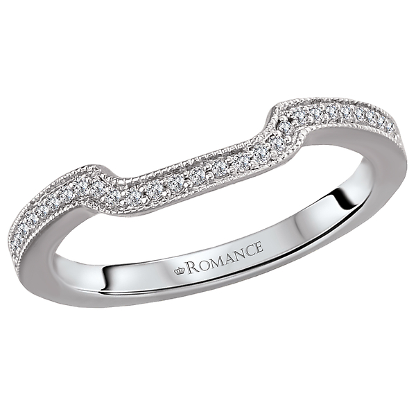 Diamond Curved Wedding Band