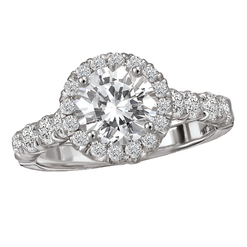 Halo Semi-Mount Diamond Ring