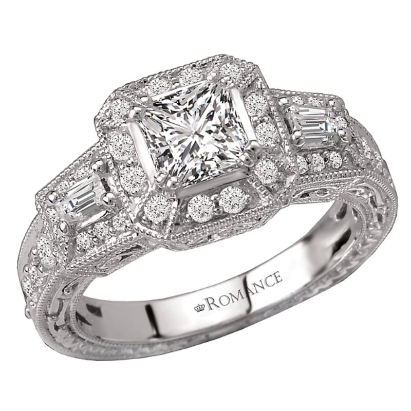 Halo Semi-Mount Diamond Ring