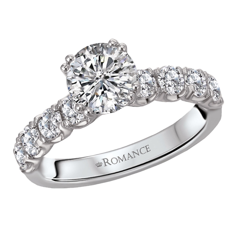 8-Stone Semi-Mount Lab Grown Diamond Engagement Ring