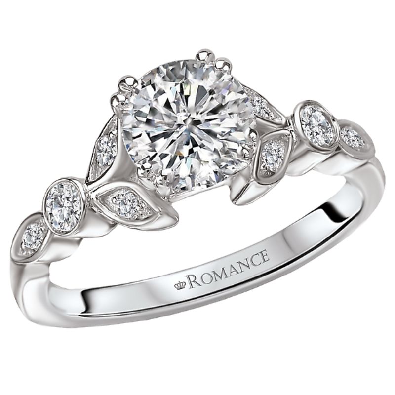 Peg Head Semi-Mount Diamond Ring