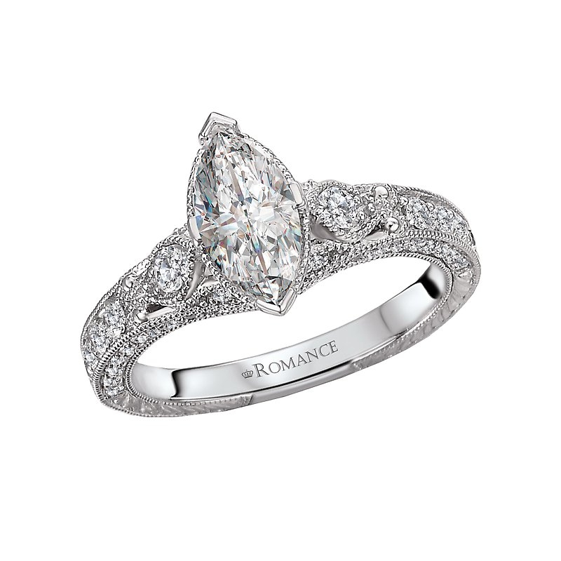 Lab Grown Diamond Vintage Semi-Mount Diamond Ring
