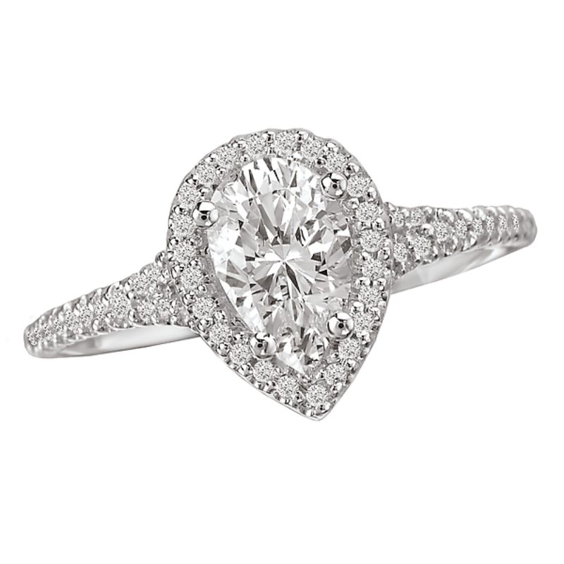 Halo Semi-Mount Diamond Ring