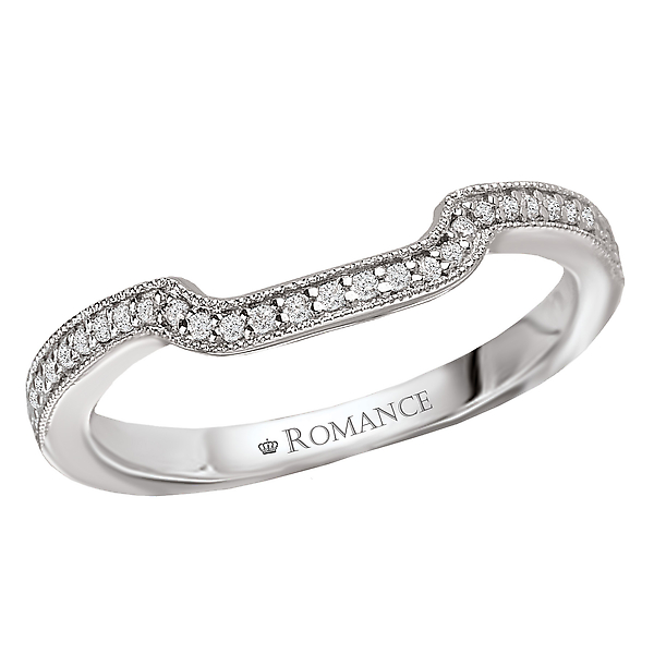 Curved Diamond Wedding Band