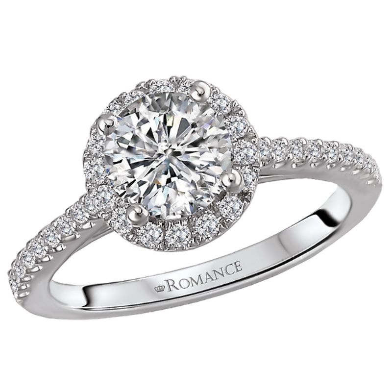 Halo Semi-Mount Diamond Ring