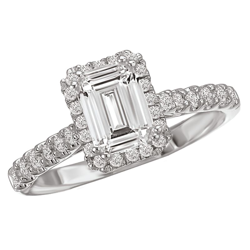 Halo Semi-Mount Diamond Ring